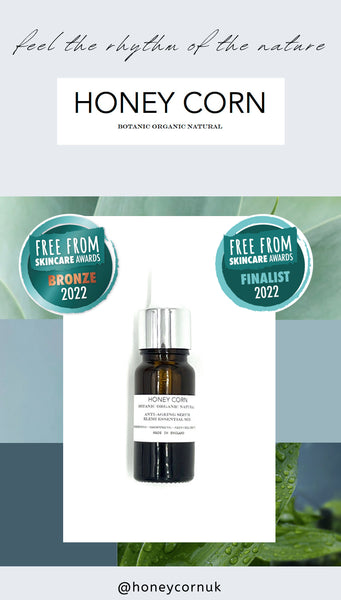 HONEY CORN 2022 Free From Skincare Awards Bronze Winners